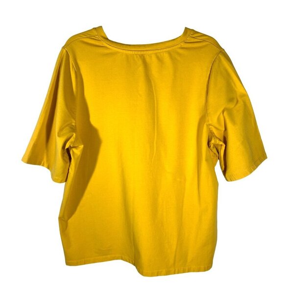 J Jason Wu French Terry Short Sleeve Sweatshirt top with Embroidery women’s 1X - Picture 5 of 10